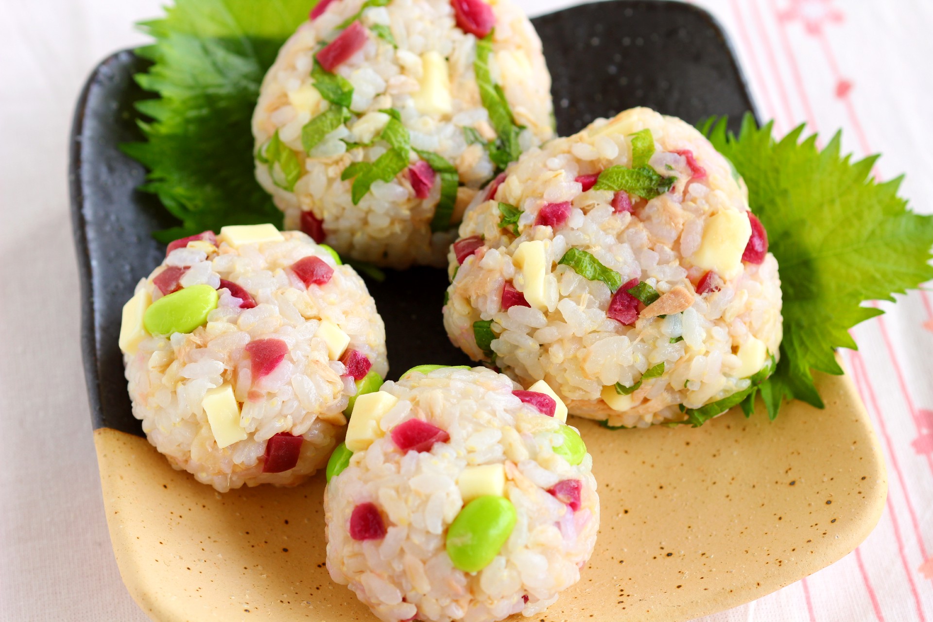 オーツライスで梅混ぜごはん2種